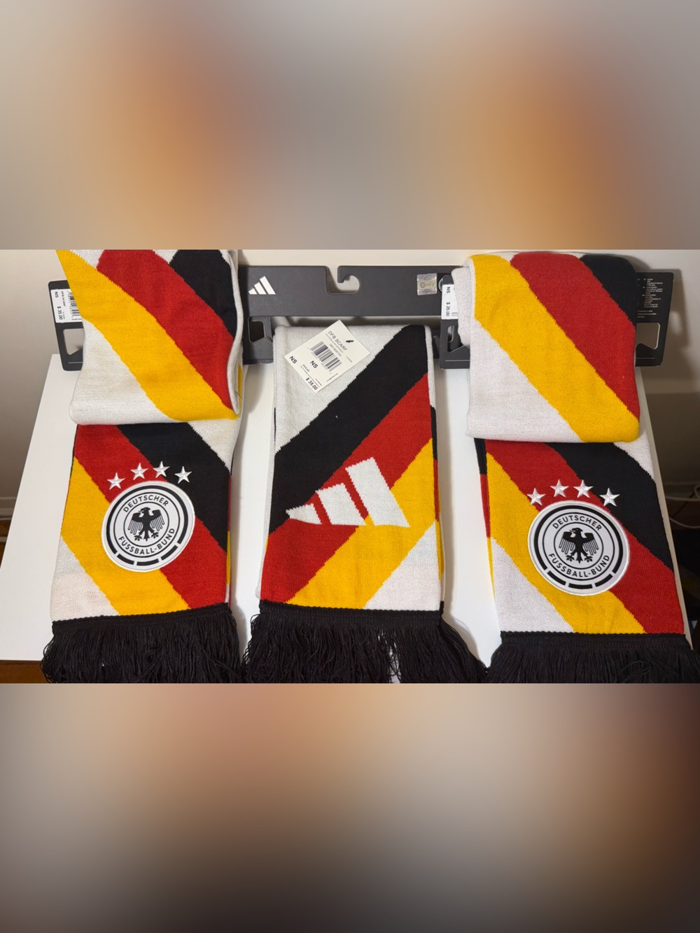 adidas Germany Fan Scarf in Black, Red & Yellow
